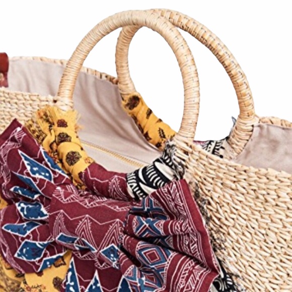 new Sam Edelman ꕥ Jaelynn Straw Crossbody Tote ꕥ - Picture 6 of 14